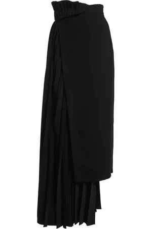 A.W.A.K.E. MODE Asymmetrical Pleated Midi Skirt, , FR 34