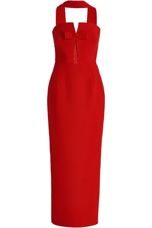Ilkyaz Ozel Holly Crepe Maxi Halter Dress, , FR 36