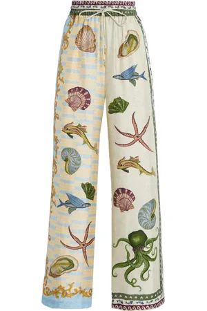 ALÉMAIS Bath House Silk Twill Wide-Leg Pants, , AU 8