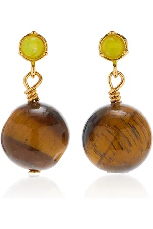 Anni Lu Eye Of The Tiger 18K Gold-Plated Earrings, , OS, , Gifts For Her