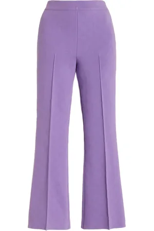 High Exclusive Kick Stretch-Cotton Knit Cropped Flared Pants, , XS