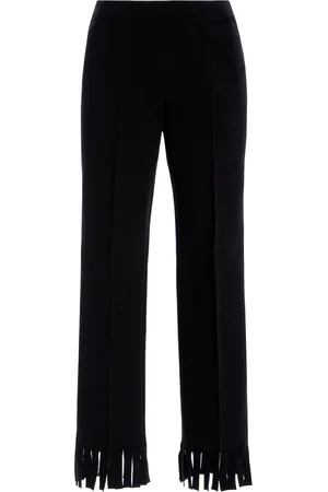High Louise Fringed Cotton-Blend Pants, , XS