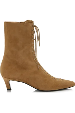 Totême Lace-Up Suede Ankle Boots, , IT 36