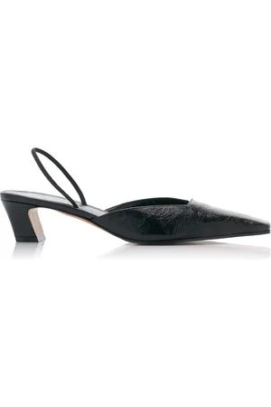 Khaite Roosevelt Leather Slingback Pumps, , IT 36