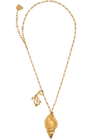 Oscar de la Renta Shell and Coral -Tone Pendant Necklace, , OS, , Gifts For Her