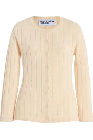 Matthew Bruch Ribbed Knit Cardigan, , M