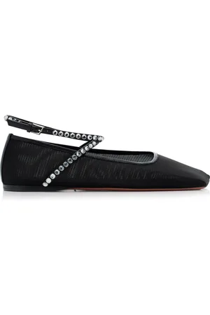 Amina Muaddi Ane Crystal Mesh Flats, , IT 36