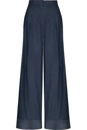 Andres Otalora Hamaca Pleated Tencel Wide-Leg Pants, , US 0