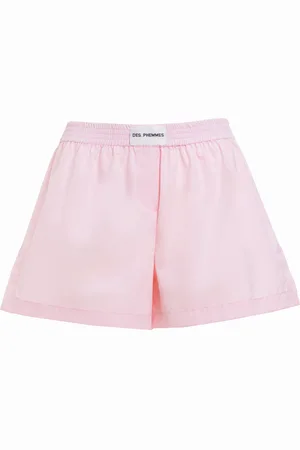 Des Phemmes Boyfriend Cotton Boxer Mini Shorts, , IT 38