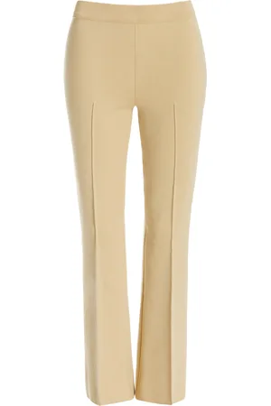 High Kick Stretch-Cotton Knit Cropped Flared Pants, , XS