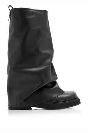 The Attico Robin Leather Combat Boots, , IT 36