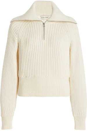 High Chester Ribbed-Knit Cotton-Blend Sweater, , XS