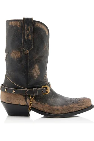 Golden Goose Wish Star Leather Western Boots, , IT 37