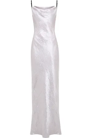 Anna October Lucie Crinkled Satin Maxi Dress, , XS