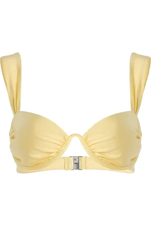 Simkhai Anniston Ruched Bikini Top, , XS