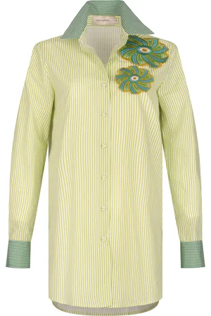Silvia Tcherassi Shao Embellished Cotton Blouse, , M