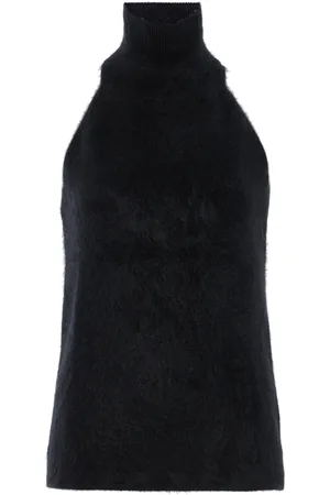 Lisa Yang Leya Brushed-Cashmere Top, , 1