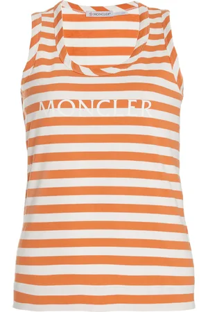 Moncler Striped Cotton-Jersey Tank Top, , S