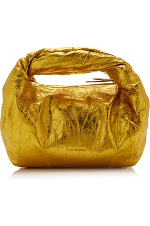 DRIES VAN NOTEN Twist Metallic Leather Bag, , OS