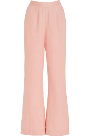 POSSE Exclusive Tia Flared Linen Trousers, , XS