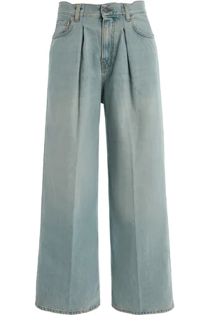 haikure Candy Pleated Stretch Low-Rise Wide-Leg Jeans, , 23