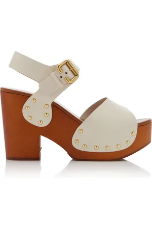 Chloé Jeannette Leather Clog Sandals, , IT 41