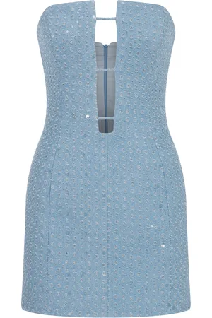 Ila Charlotte Embellished Denim Mini Dress, , EU 34