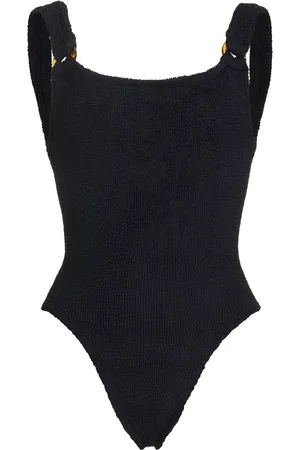 Hunza G Domino Seersucker Swimsuit, , OS
