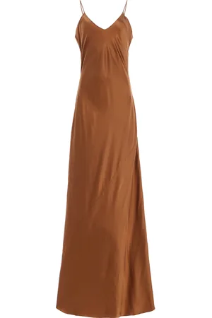 NILI LOTAN Cami Silk Charmeuse Maxi Slip Dress, , S