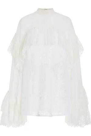 FRANCOISE Exclusive Carine Ruffled Lace Top, , FR 34