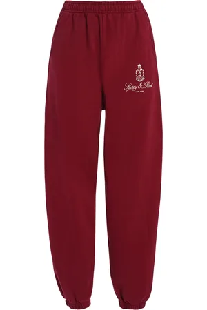 Sporty & Rich Vendome Embroidered Cotton Sweatpants, , L