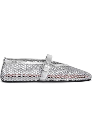 Alaïa Metallic Mesh Mary Jane Flats, , IT 39