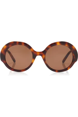 Loewe Oversized Round-Frame Tortoiseshell-Acetate Sunglasses, , OS