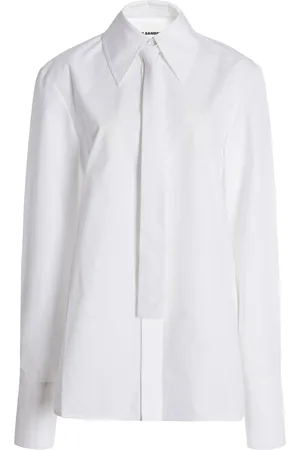 Jil Sander Tie-Detailed Cotton Poplin Shirt, , EU 30