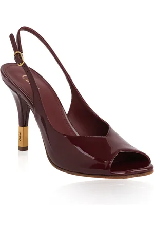Chloé Flower Patent Leather Slingback Sandals, , IT 39.5