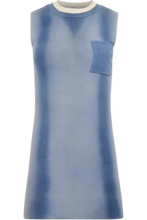 J.W.Anderson Layered-Neck Cotton-Wool Mini Shift Dress, , S