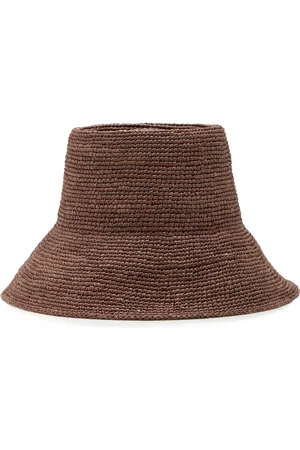 Janessa Leone Felix Packable Straw Bucket Hat, , XL