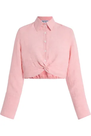 Matthew Bruch Twisted Linen Shirt, , S