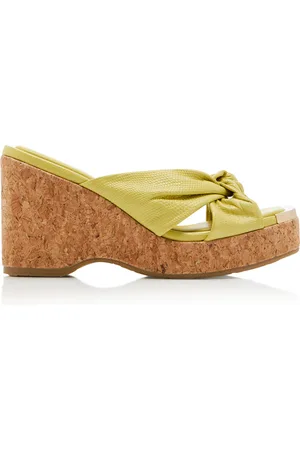 Jimmy Choo Avenue Lizard-Effect Leather Wedge Sandals, , IT 39