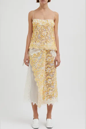 CHRISTOPHER ESBER Sheer Lace Midi Skirt, , AU 10