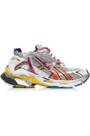 Balenciaga Runner Distressed Mesh and Rubber Sneakers, , IT 39