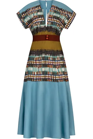 Silvia Tcherassi Sakura Printed Cotton Midi Dress, , XS