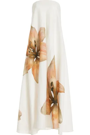 Significant Other Parisa Strapless Printed Linen Maxi Dress, , US 2