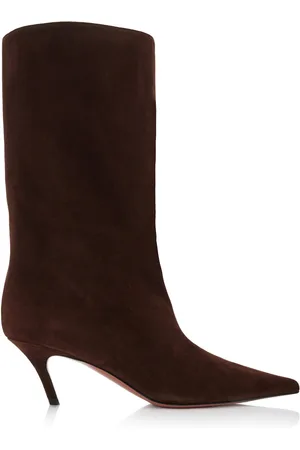 Amina Muaddi Fiona Suede Ankle Boots, , IT 35