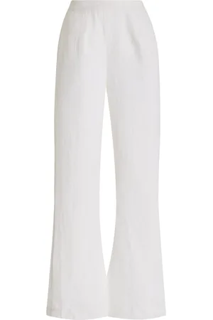 POSSE Exclusive Tia High-Waisted Linen Flared-Leg Pants, , XS