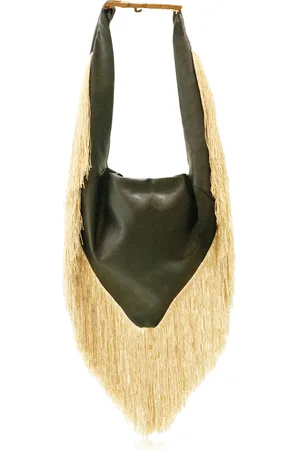 FRANCOISE Exclusive Fringed Leather Fringed Mini Shoulder Bag, , OS
