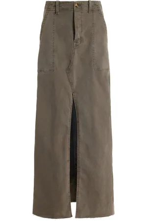 Favorite Daughter The Sadie High-Waisted Cotton-Blend Utility Maxi Skirt, , 25
