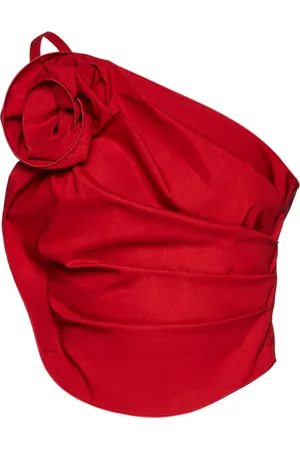 MAGDA BUTRYM Single-Shoulder Pleated Top, , FR 36
