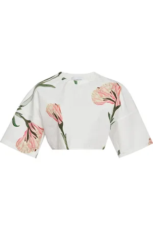 Giambattista Valli Printed Cotton Poplin Top, , IT 38