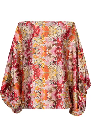 Silvia Tcherassi Bellagio Printed Silk-Blend Blouse, , M